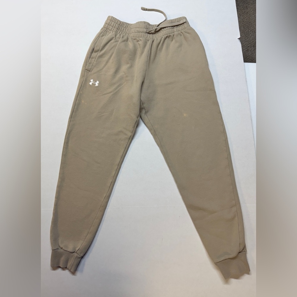 Under Armour‎ Boy’s Medium Khaki Rival Fleece Sweatpants Joggers
